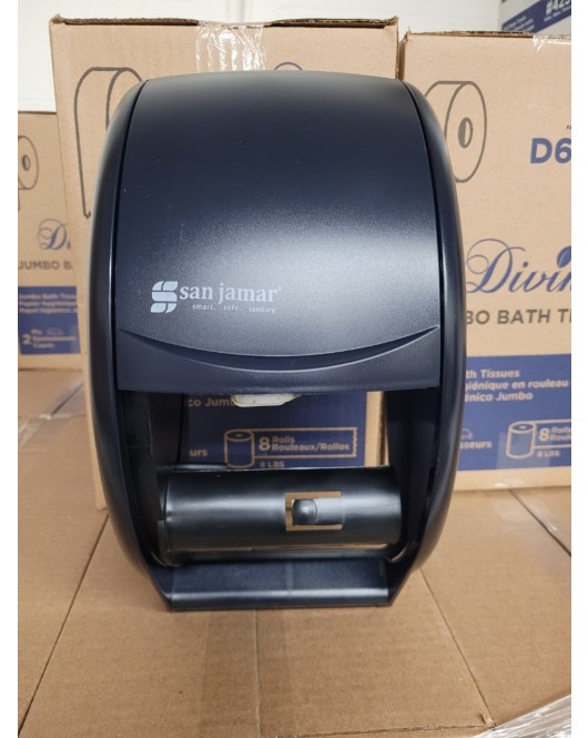 R3500TBK double roll Dispenser for standard toilet paper San Jamar R3500TBK double roll Dispenser for standard toilet paper San Jamar