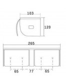 Double Toilet Tissue Holder w/ Shelf Double Toilet Tissue Holder w/ Shelf