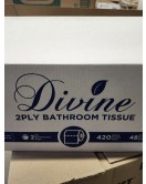 divine toilet paper case of 48 rolls , 420 sheets 