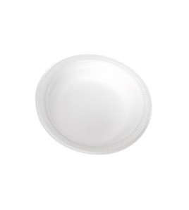 White 6.75" bagass round Plates 125 Pcs / Sleeve