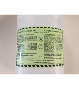 Sprakita: Isopropyl 70 percent Rubbing Alcohol 4x4 Litres / Case