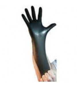 Tuff: Powder Free 4mil Black Nitrile Gloves 100 per / Box