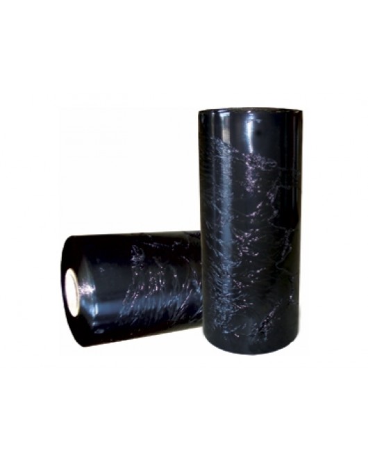 14" 320mm 16 mic 1500' Black Hand Pallet Wrap 4 Rolls Per Case 